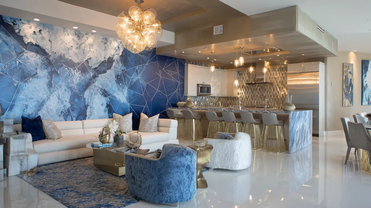 Luxury wallpaper installation